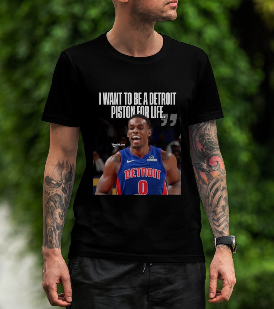 I Want To Be A Detroit Piston For Life Jalen Duren Detroit Basketball T-Shirt