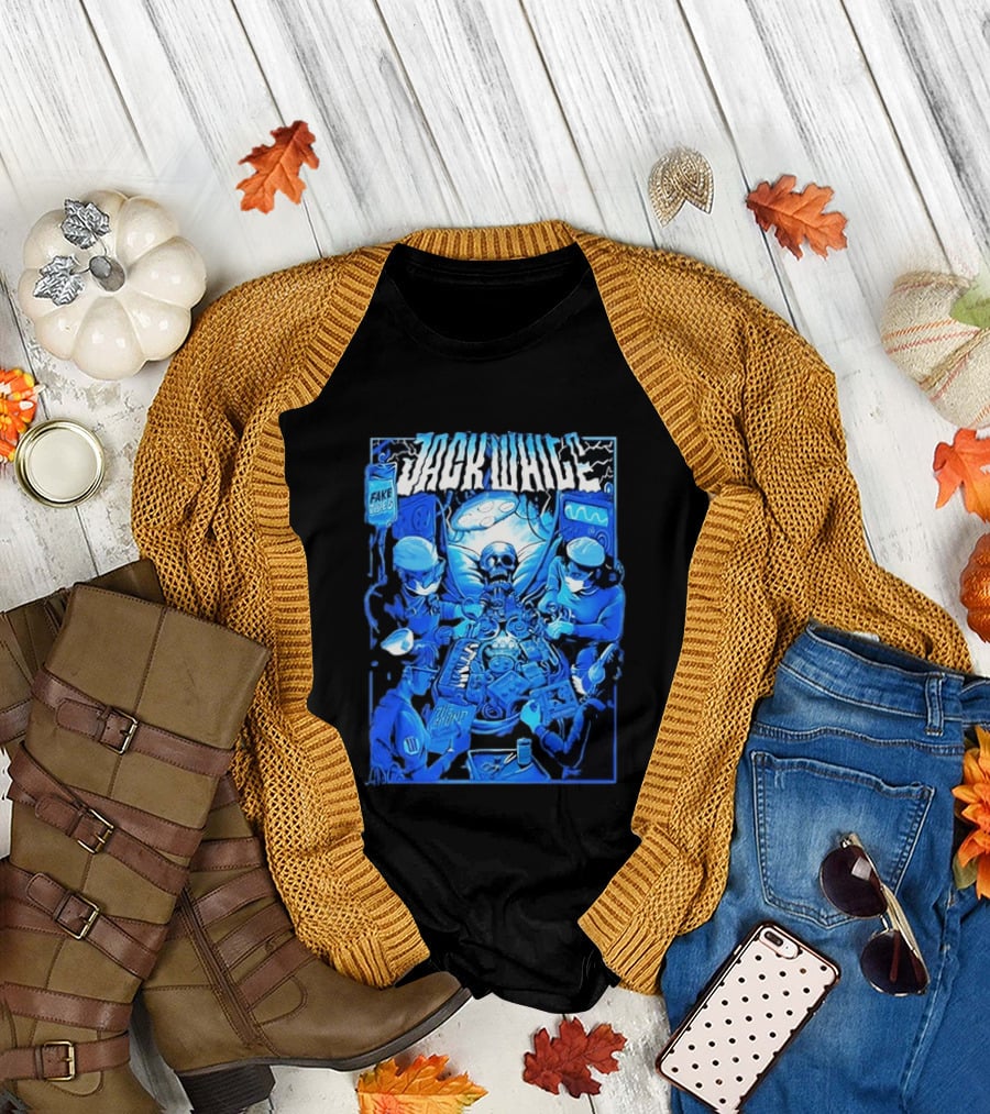 Jack White Fake Tides The Sound Rock Music Skeleton Surgeons T-Shirt