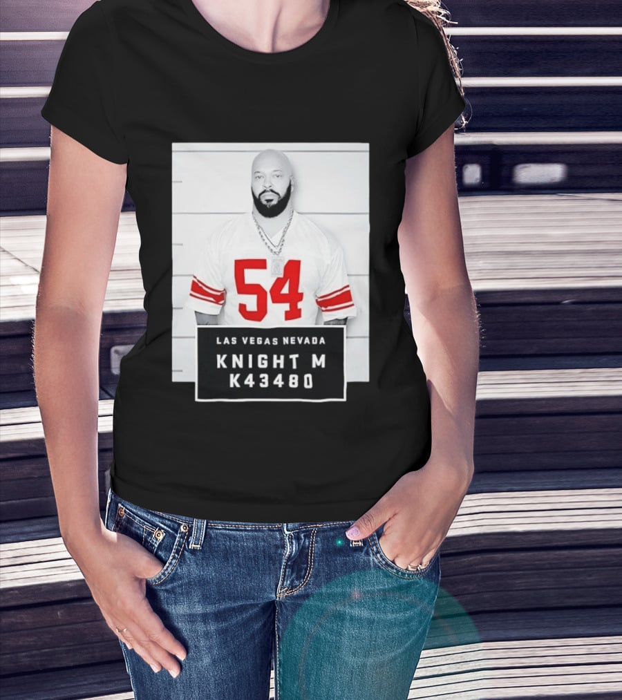 Las Vegas Nevada Shot 54 Knight M K43480 Death Row Records T-Shirt