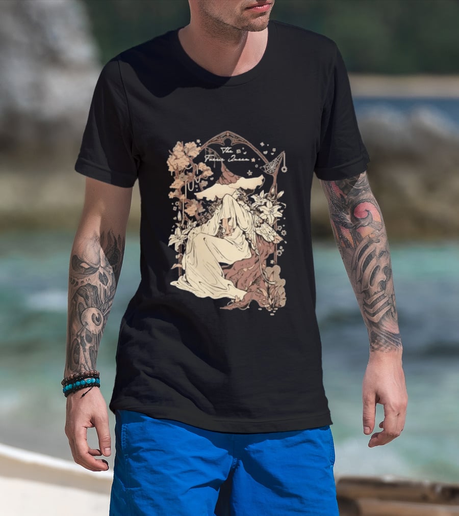 The Faerie Queen Woman With Wings Floral Arch Fantasy T-Shirt