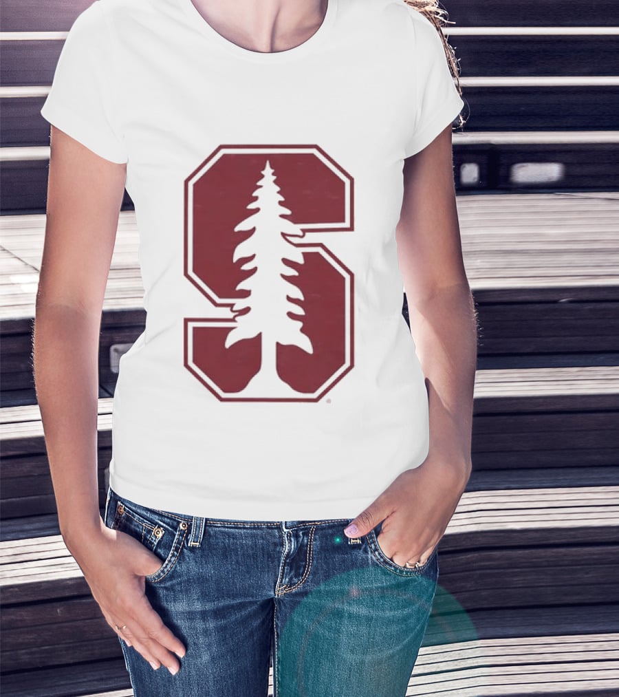 Stanford University Cardinal Block S Tree Logo NCAA T-Shirt
