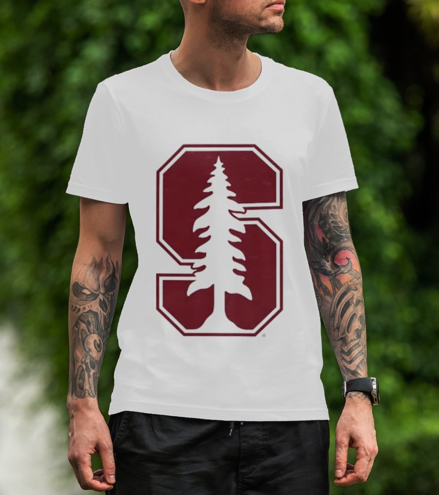 Stanford University Cardinal Block S Tree Logo NCAA T-Shirt