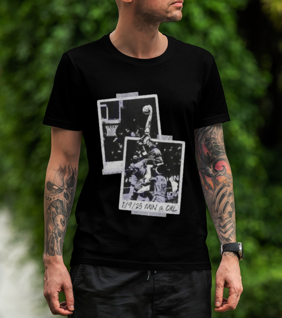 Anthony Edwards Minnesota Timberwolves Slam Dunk 1/9/25 MIN @ ORL T-Shirt