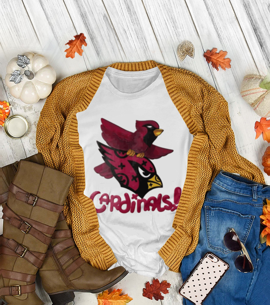 Arizona Cardinals Red Bird Iconic Fan Gear T-Shirt