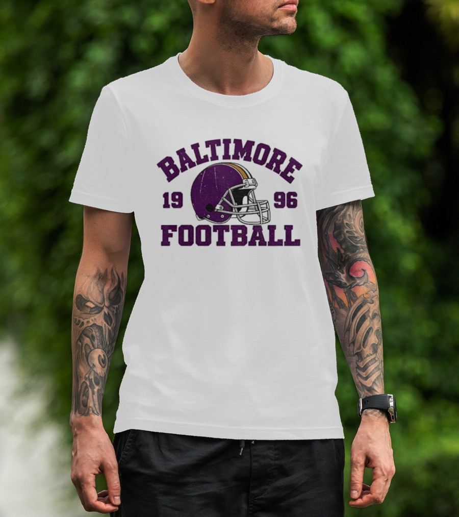 Baltimore Football 1996 Purple Helmet T-Shirt