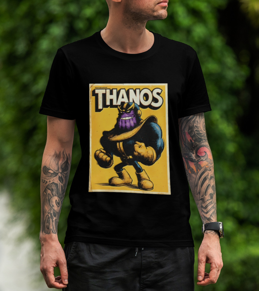 Thanos Marvel Superhero Purple Alien Villain Clenched Fist T-Shirt