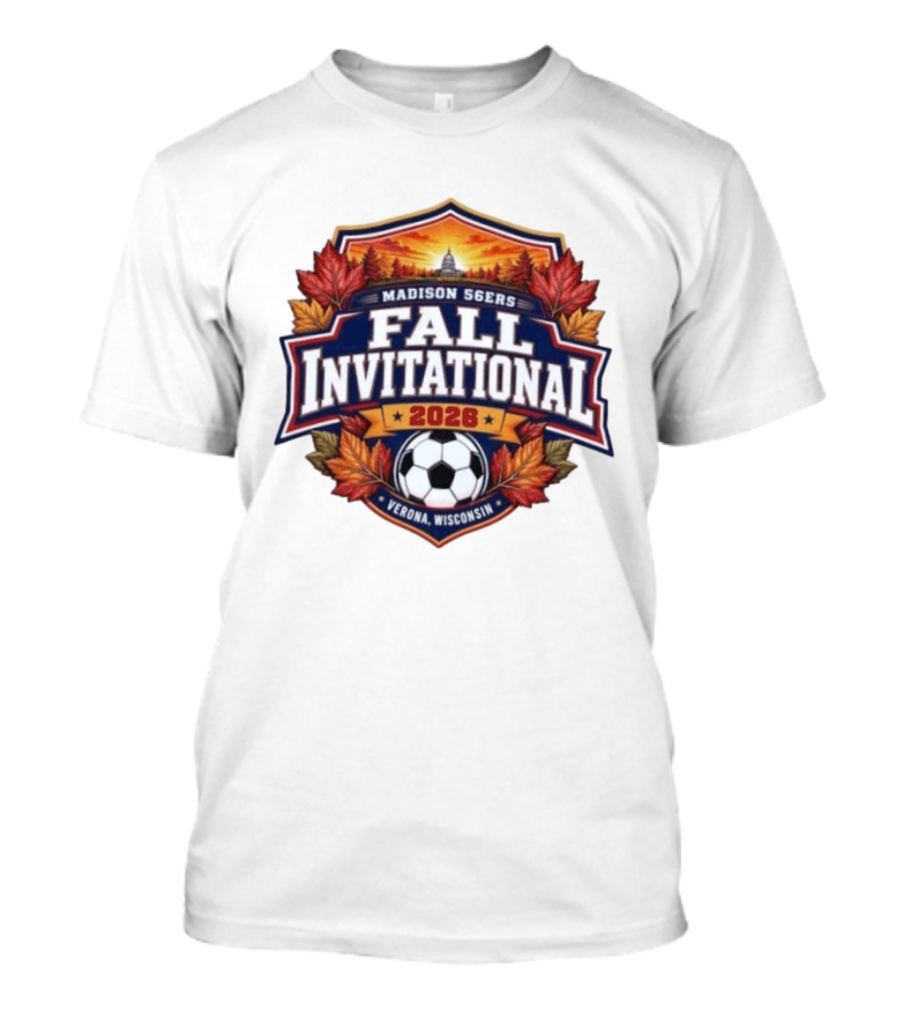 Madison 56ers Fall Invitational 2026 Verona Wisconsin Soccer Event T-Shirt