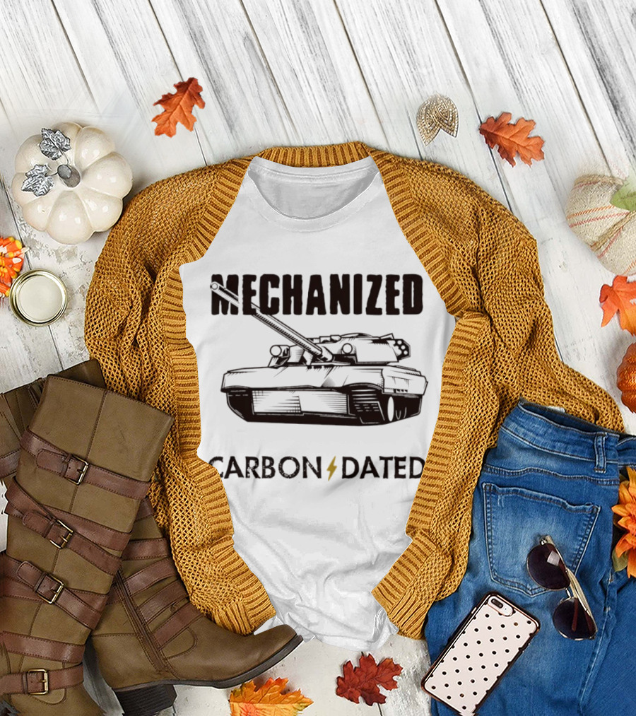 Mechanized Carbon Dated Tank Military Armored Vehicle T-Shirt