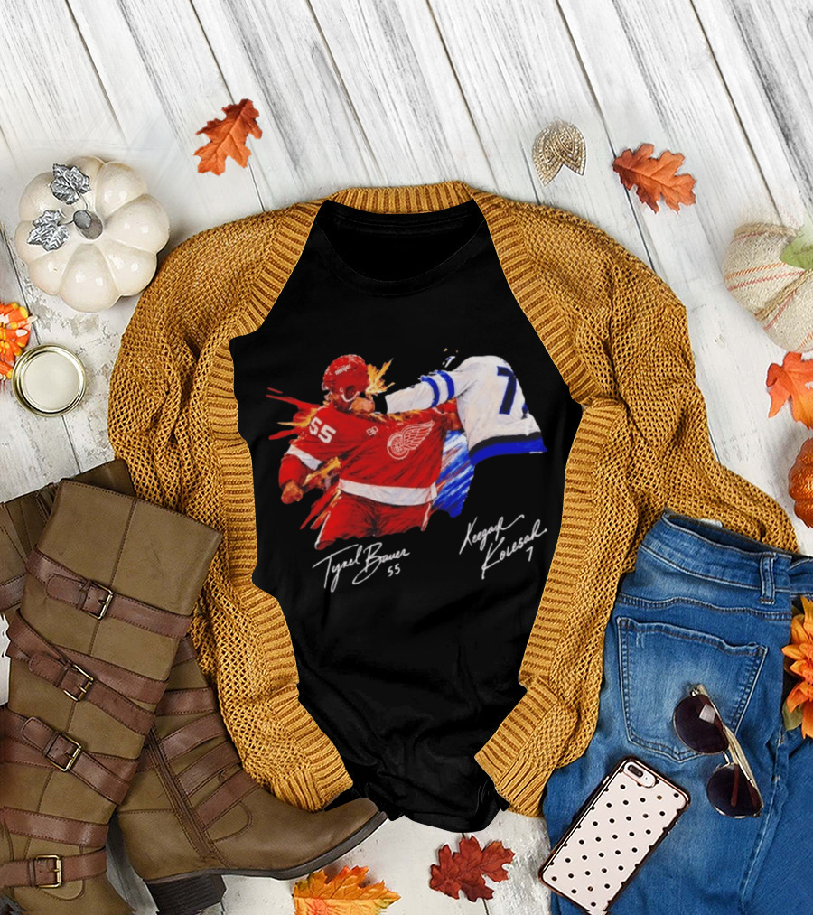 Tyrel Bauer 55 Vs Keegan Kolesar 7 Hockey Clash T-Shirt