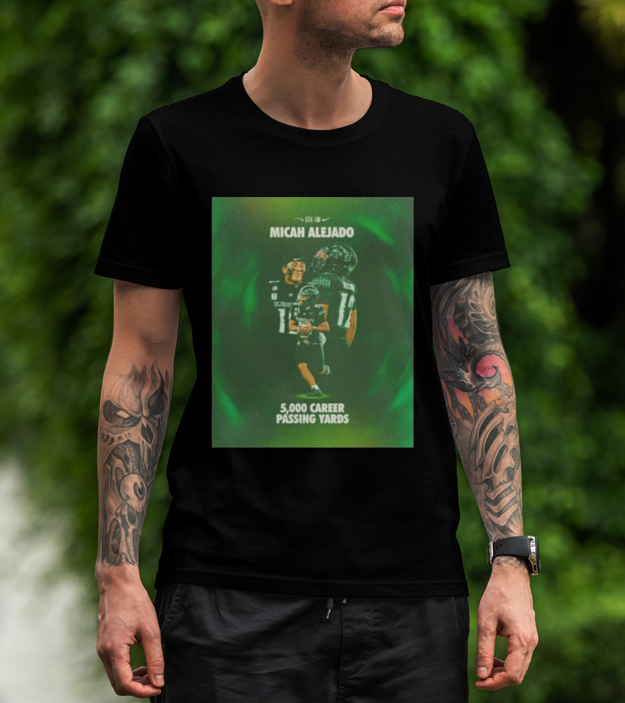 Micah Alejado 5000 Career Passing Yards Honolulu Football T-Shirt