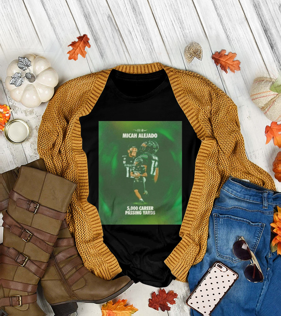 Micah Alejado 5000 Career Passing Yards Honolulu Football T-Shirt