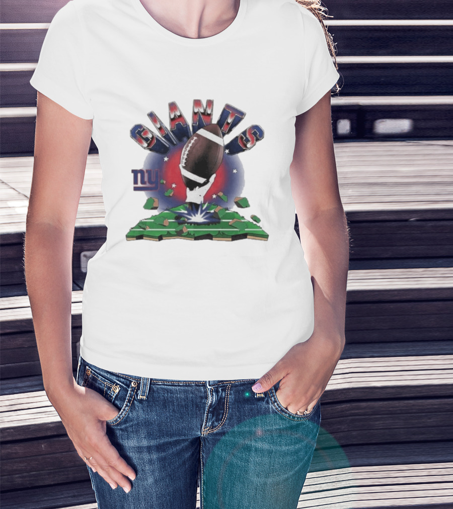 New York Giants 2026 Explode Clubhouse Football Hand Stars Ny T-Shirt