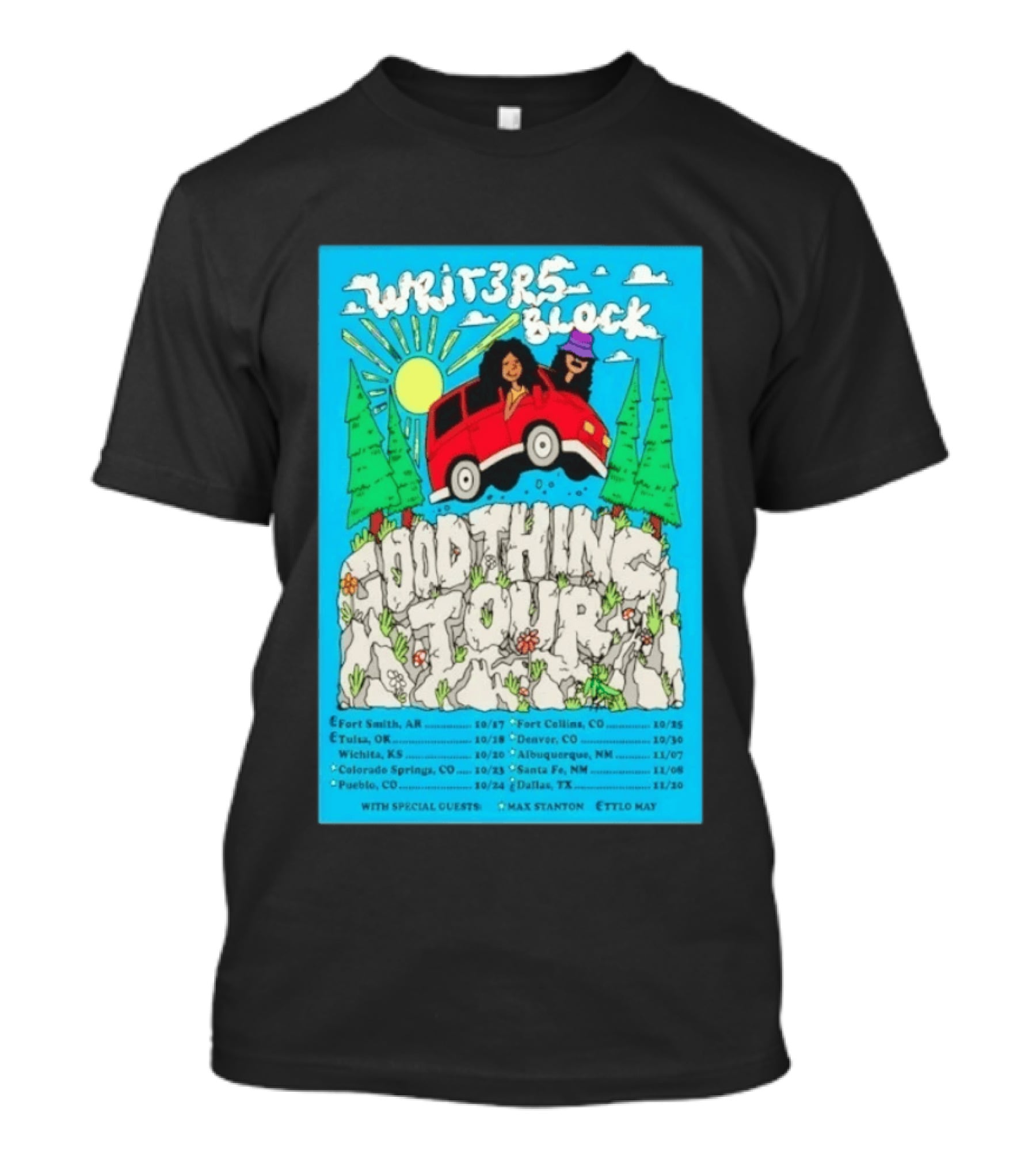 Writers Block Good Thing Tour 2024 With Max Stanton Ettlo May Concert Dates Fort Smith Tulsa Denver Albuquerque Santa Fe Dallas T-Shirt