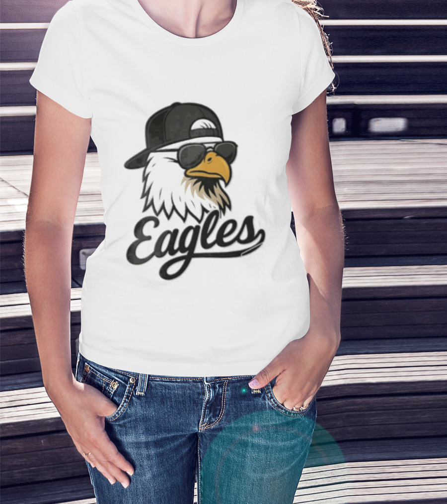 Philadelphia Eagles Eagle Sunglasses Baseball Cap Sports Fan T-Shirt