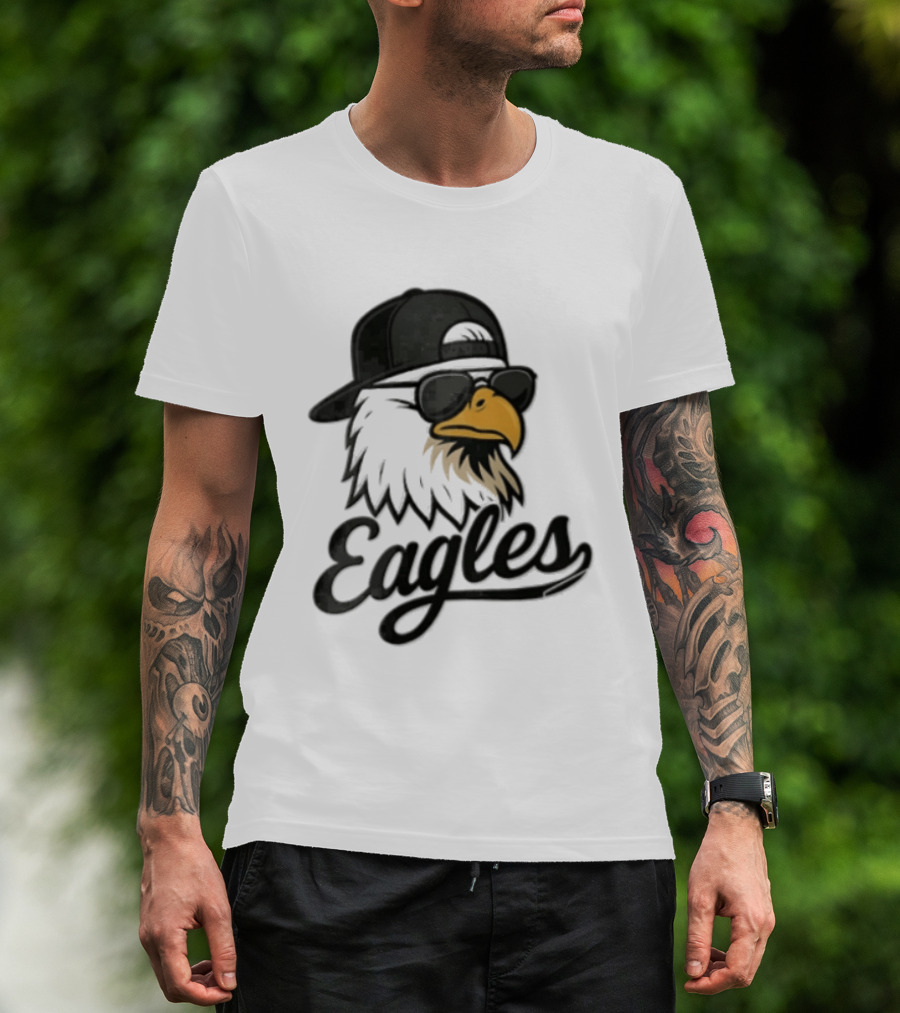 Philadelphia Eagles Eagle Sunglasses Baseball Cap Sports Fan T-Shirt
