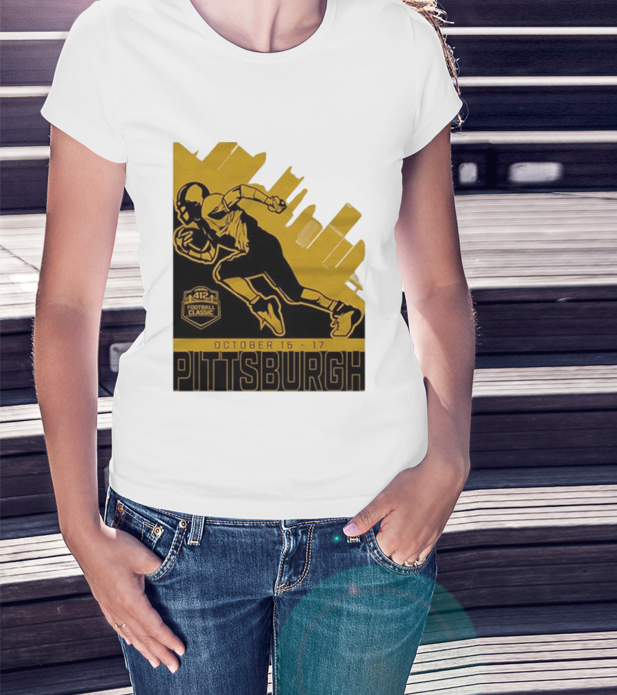 Pittsburgh 412 Football Classic October 15 17 Running Player T-Shirt