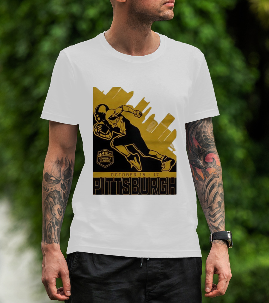 Pittsburgh 412 Football Classic October 15 17 Running Player T-Shirt