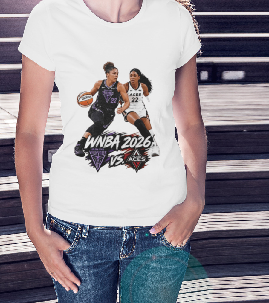 WNBA 2026 Golden State Valkyries Vs Las Vegas Aces T-Shirt