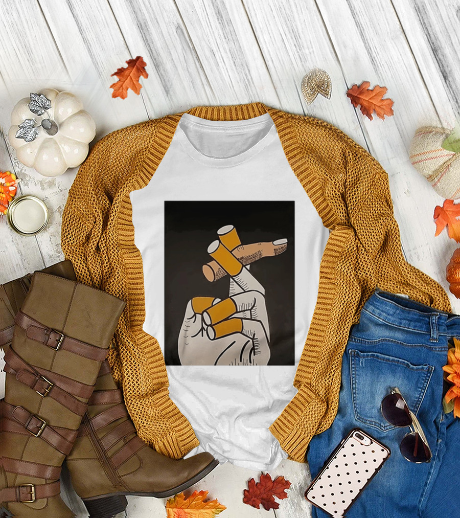 Hand With Cigarettes Smoker T-Shirt