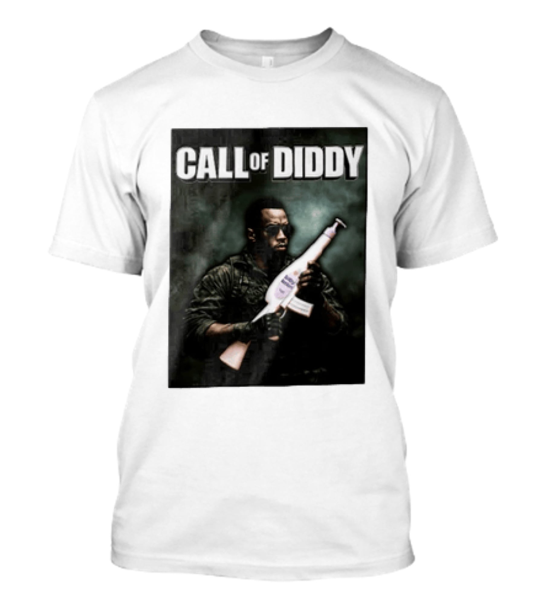 Call Of Diddy Sean Combs Parody Lotion Gun T-Shirt