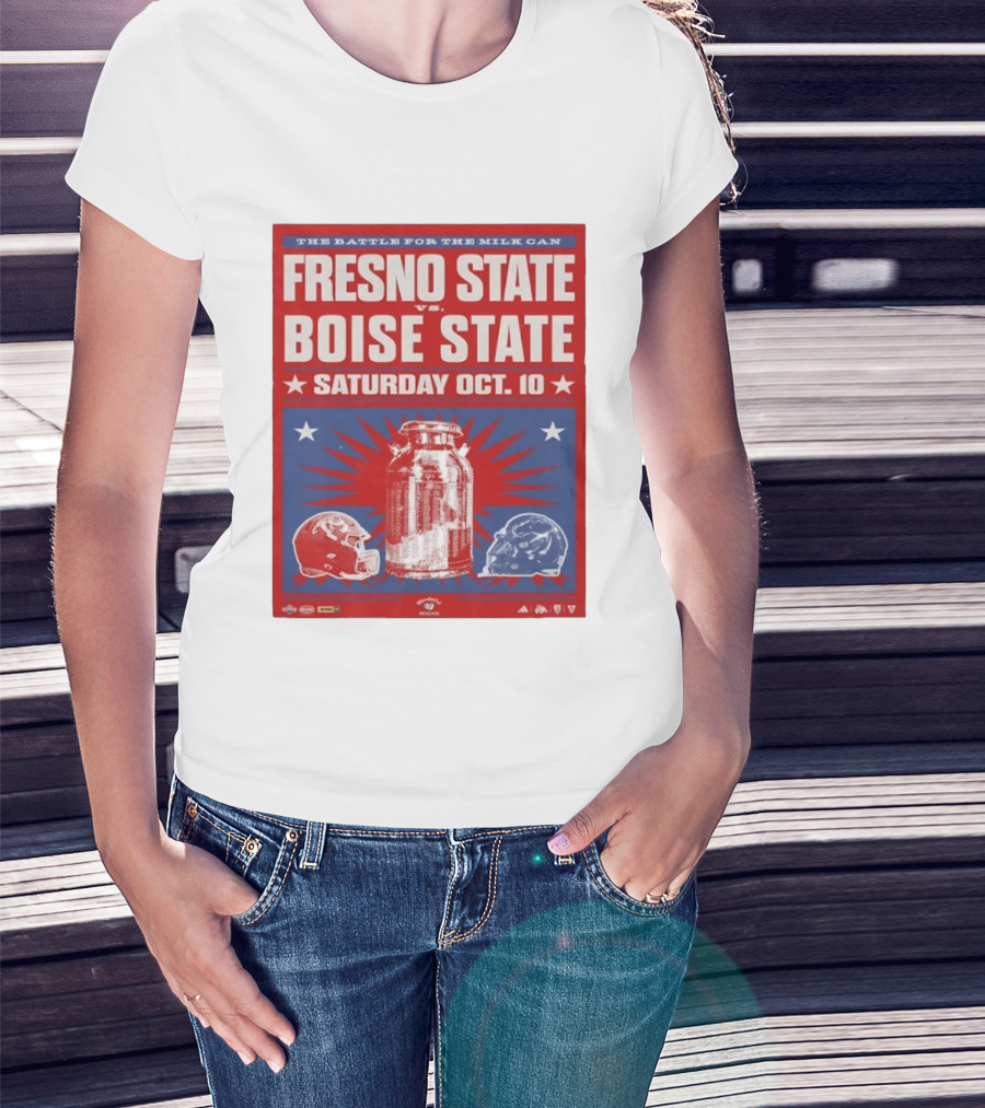 The Battle For The Milk Can Fresno State Vs Boise State Saturday Oct 10 T-Shirt
