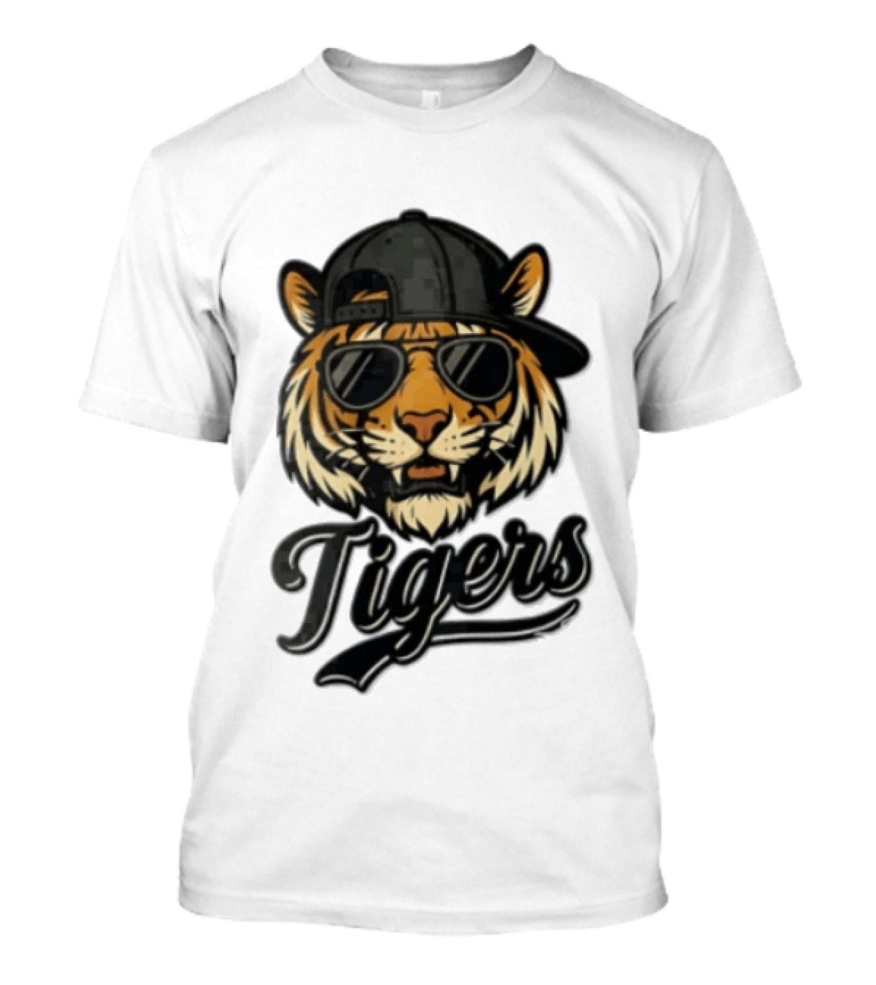 Tiger Sunglasses Baseball Cap Cool Cat T-Shirt
