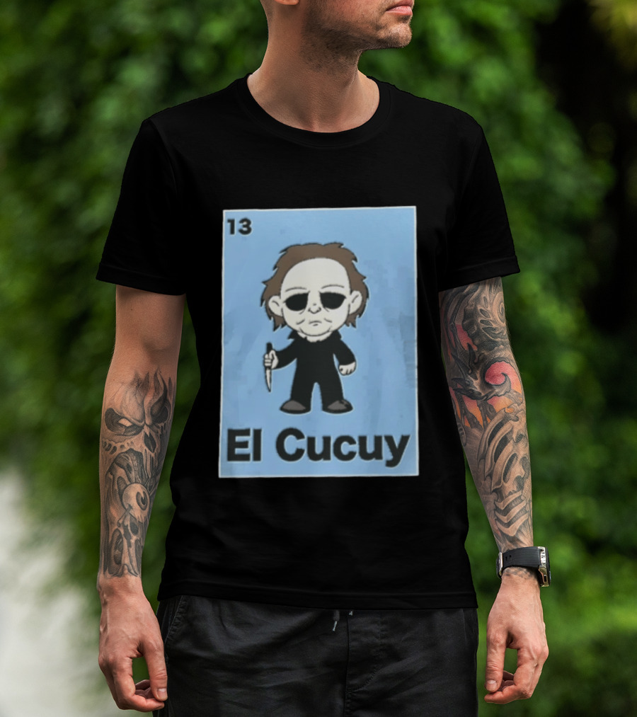 13 El Cucuy Michael Myers Chibi Holding Knife T-Shirt