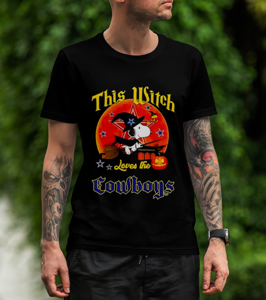 This Witch Loves The Cowboys Snoopy Halloween T-Shirt