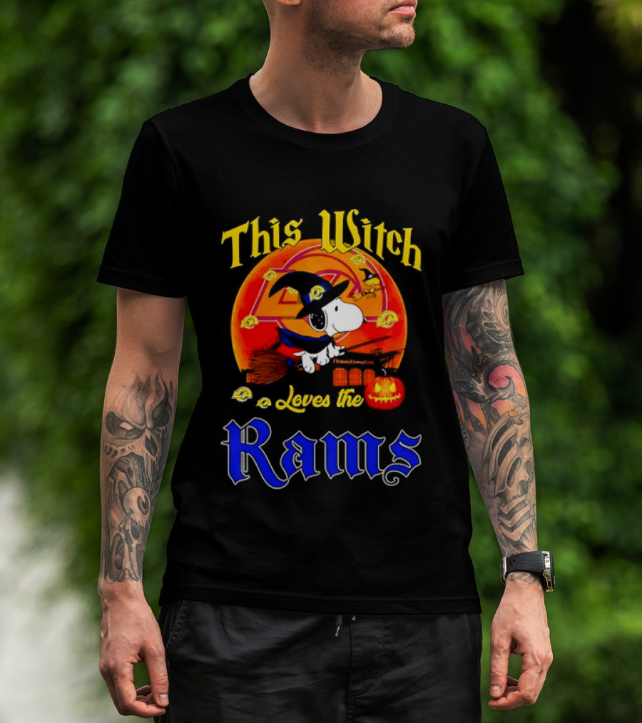 This Witch Loves The Los Angeles Rams Snoopy Halloween T-Shirt