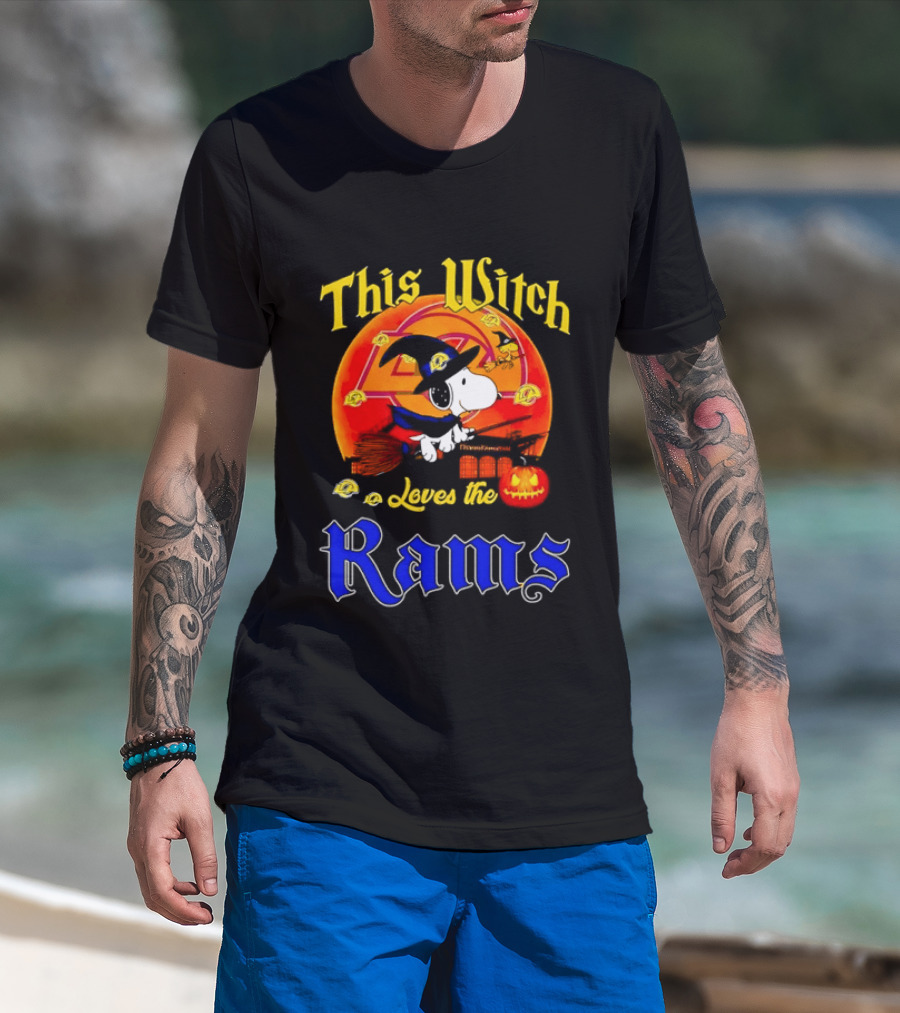 This Witch Loves The Los Angeles Rams Snoopy Halloween T-Shirt