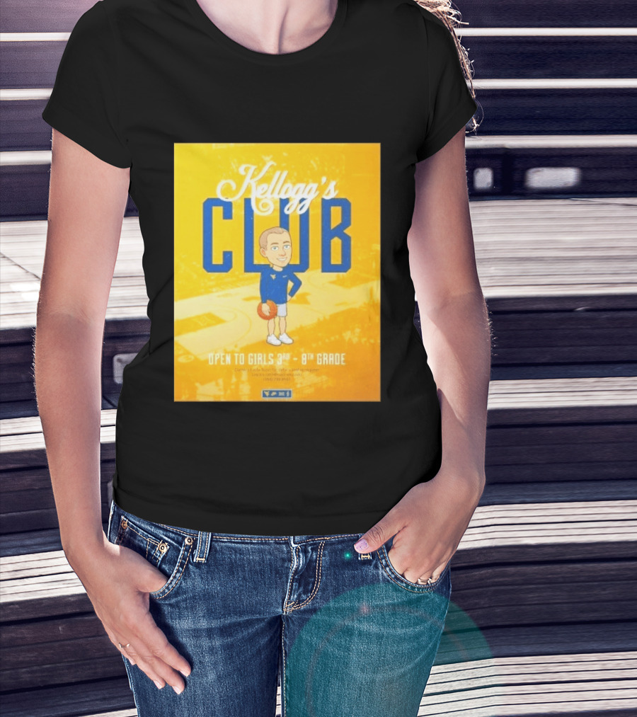 Kellogg's Club West Virginia University Basketball Clinic Open To Girls Grades 3 To 8 T-Shirt