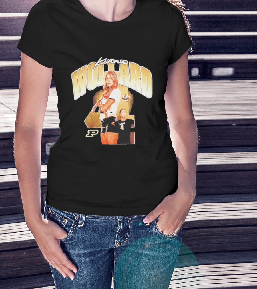 Kenna Wollard Purdue Boilermakers Volleyball NCAA Athlete Number 4 P T-Shirt