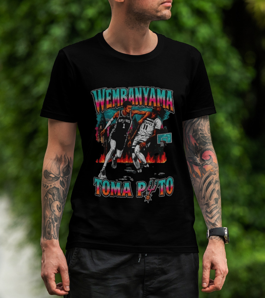 Wembanyama Spurs Basketball Toma P4to NBA 2026 Scene T-Shirt