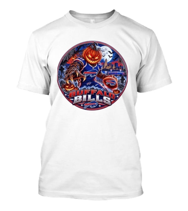 Buffalo Bills Halloween Jack O' Lantern Spooky Night Football T-Shirt