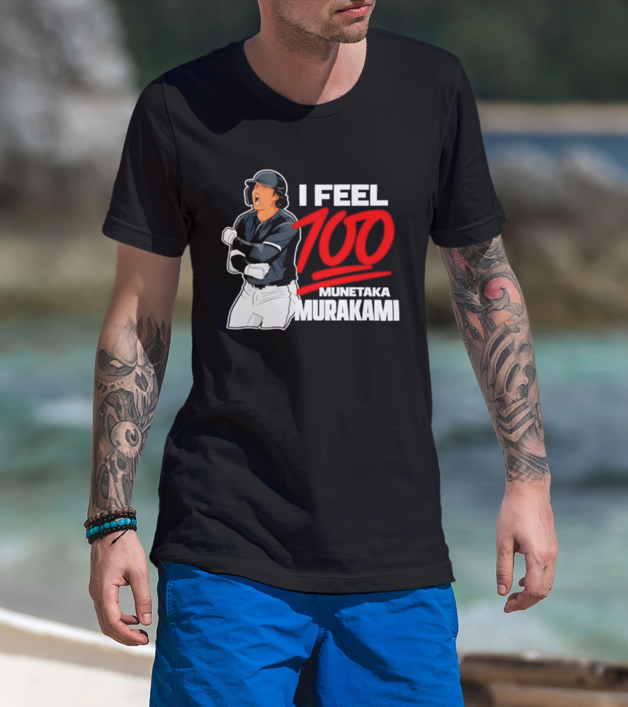 I Feel 100 Munetaka Murakami Baseball MLB Black T-Shirt