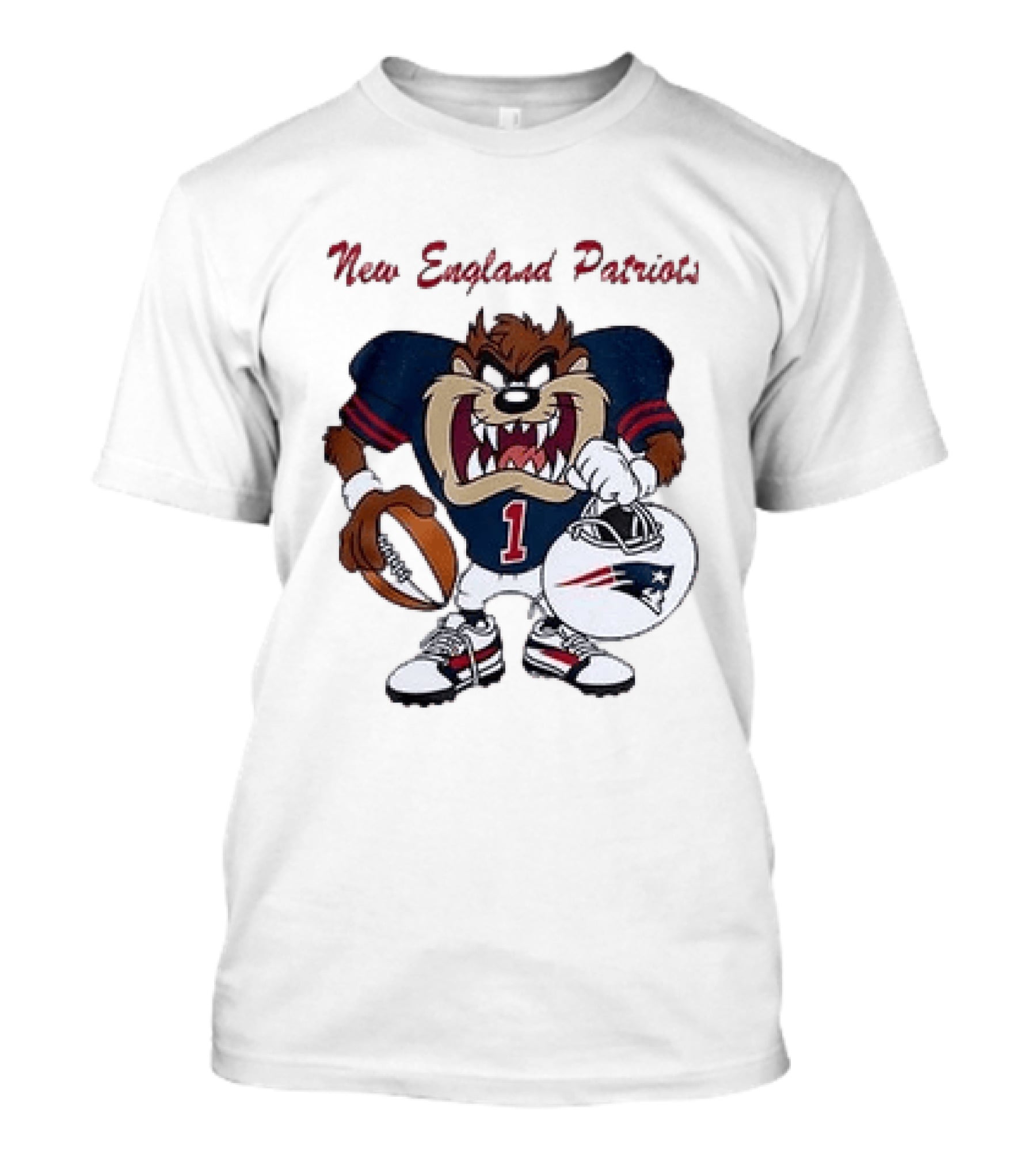 New England Patriots Looney Tunes Taz Number One Football T-Shirt