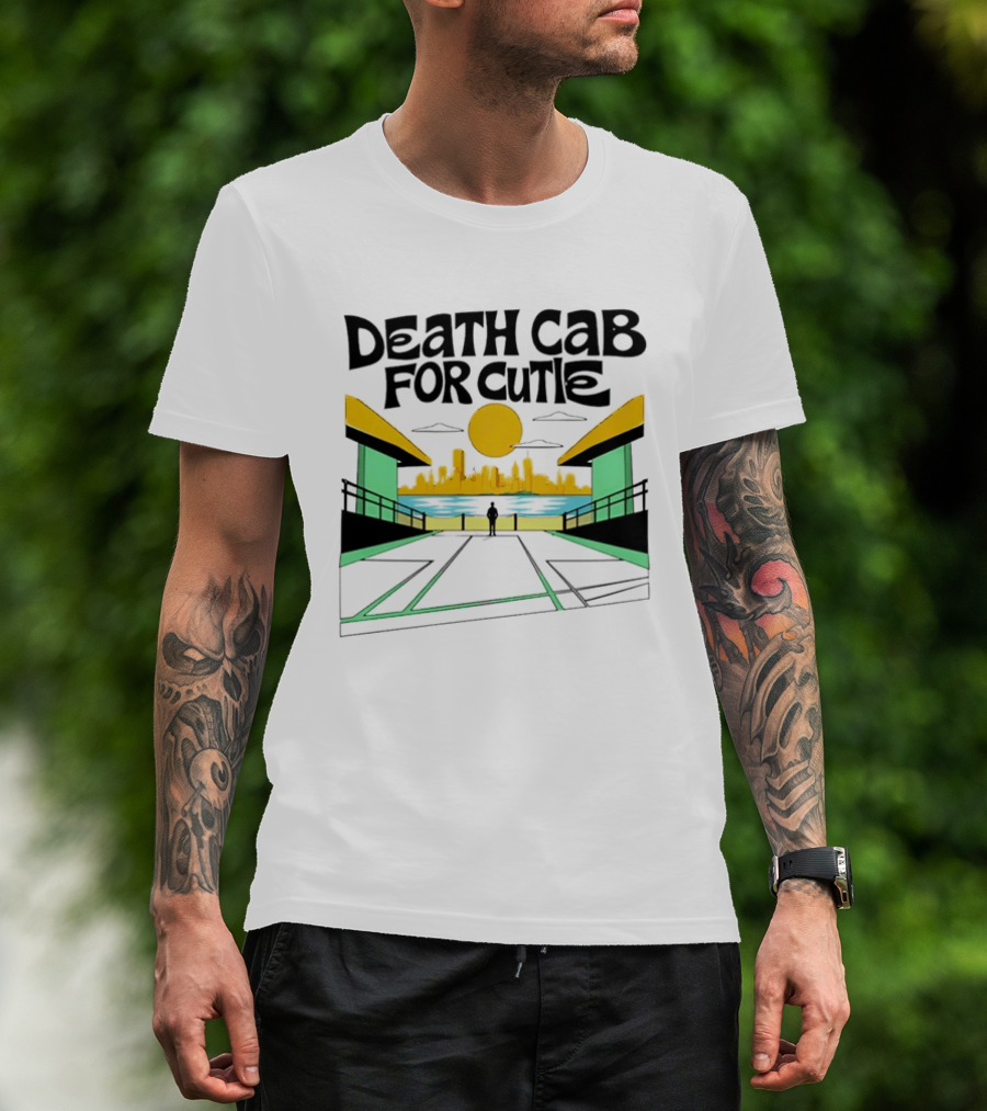 Death Cab For Cutie Skyline Indie Rock City Sunset T-Shirt