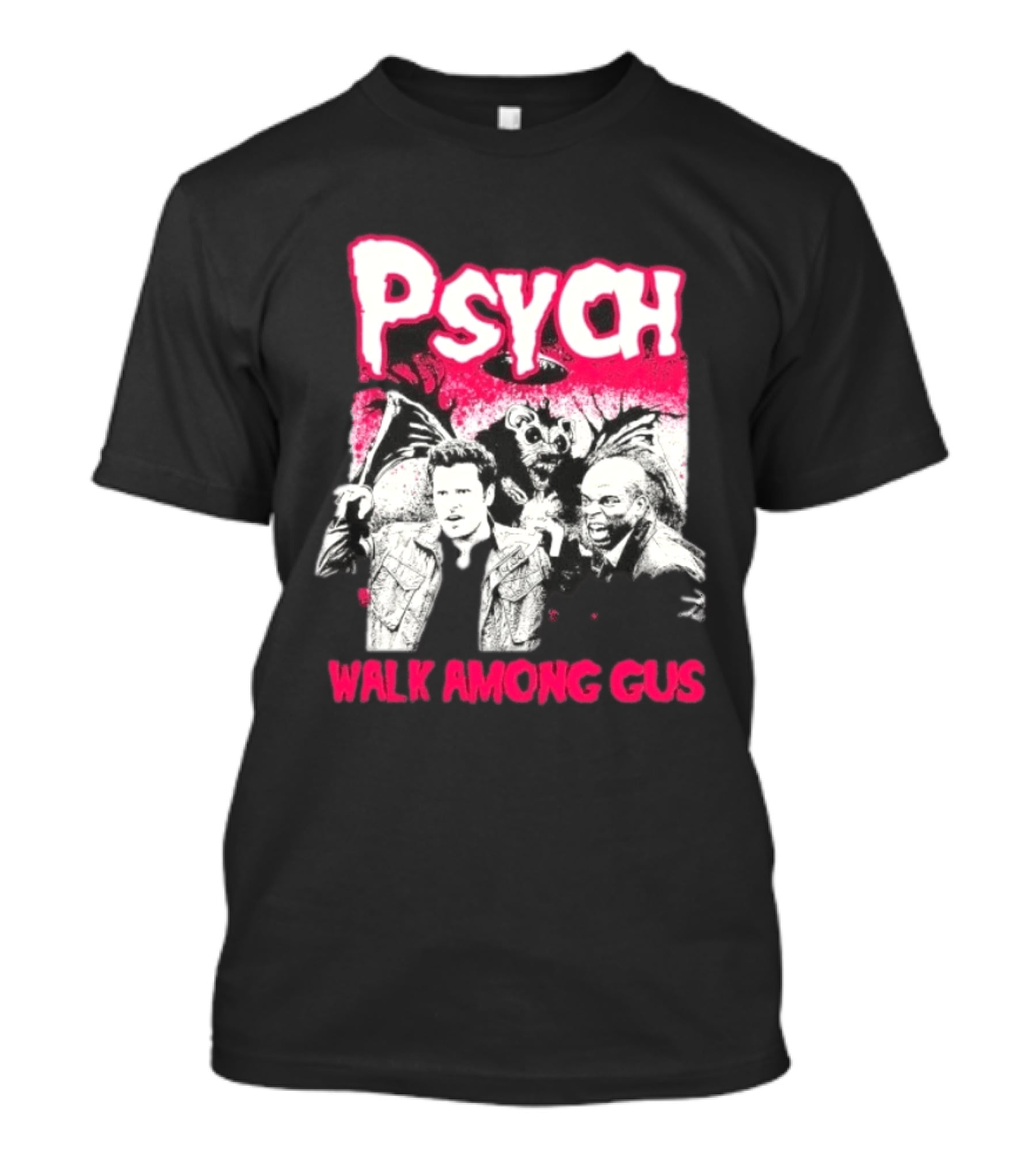 Psych Walk Among Gus Shawn Spencer Burton Guster Comic T-Shirt