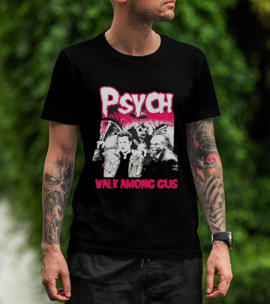Psych Walk Among Gus Shawn Spencer Burton Guster Comic T-Shirt