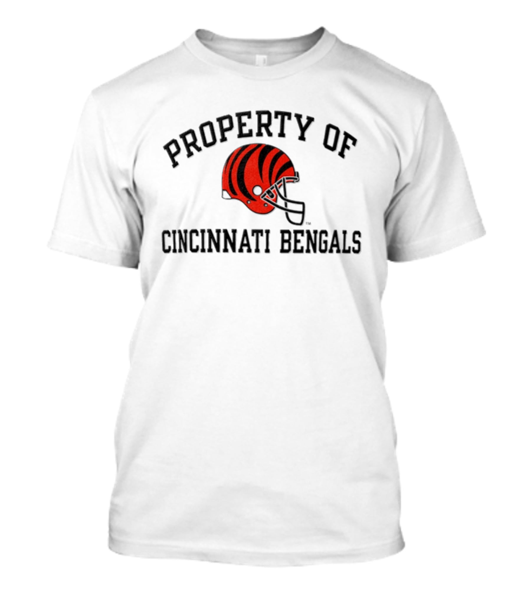 Cincinnati Bengals Helmet Property Of NFL Sports Fan Gear T-Shirt