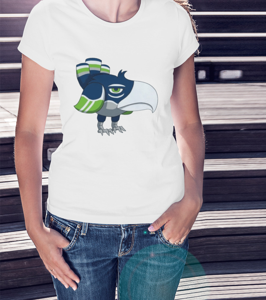 Seattle Seahawks Pokemon Crossover Bird Fan T-Shirt