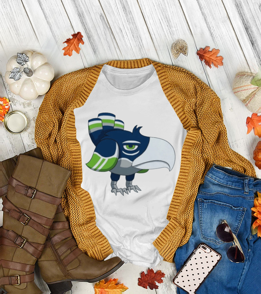 Seattle Seahawks Pokemon Crossover Bird Fan T-Shirt