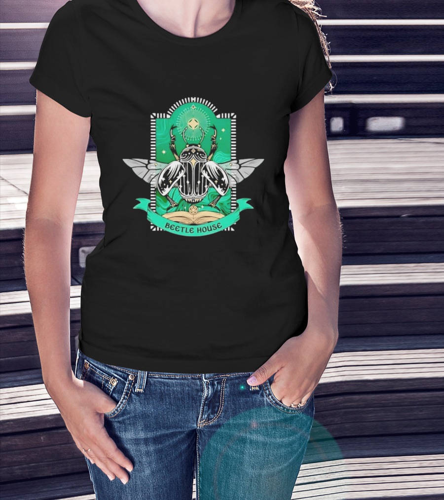 Beetle House Occult Insect Scarab Gothic Mystical Symbolism T-Shirt