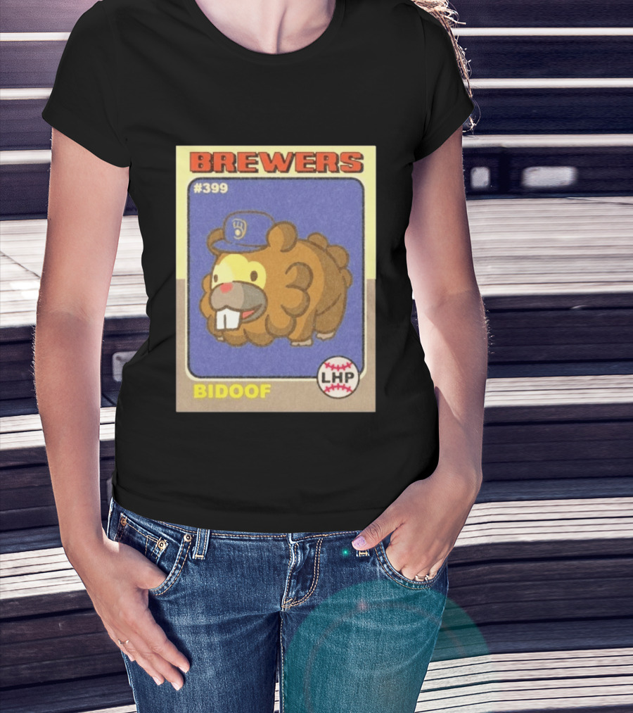 Brewers Bidoof Baseball Card #399 LHP T-Shirt