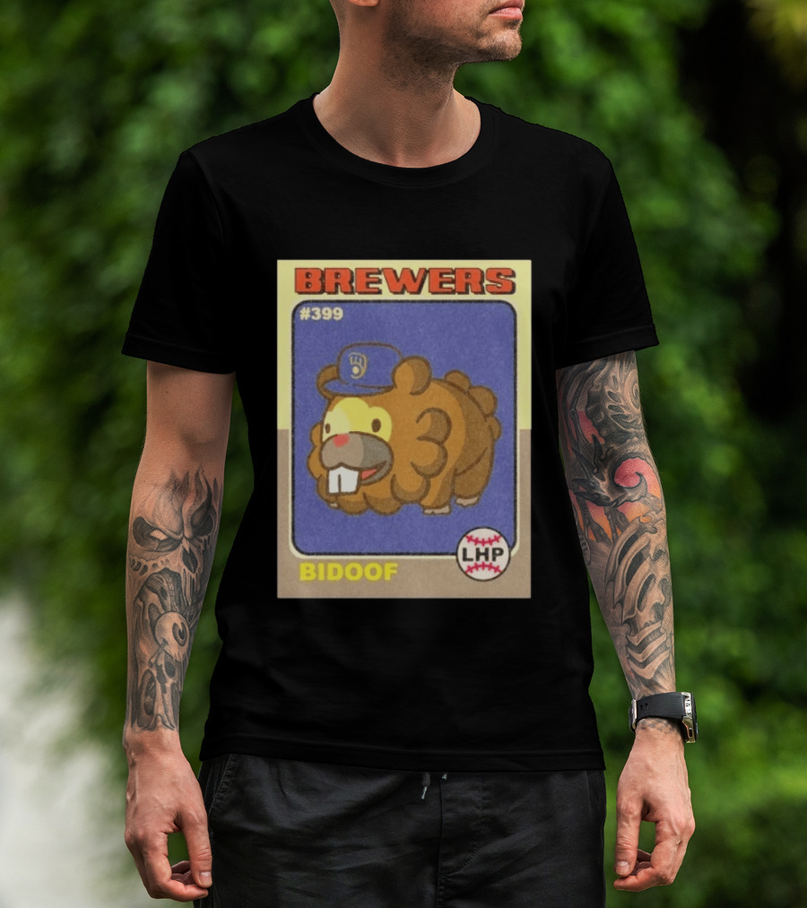 Brewers Bidoof Baseball Card #399 LHP T-Shirt