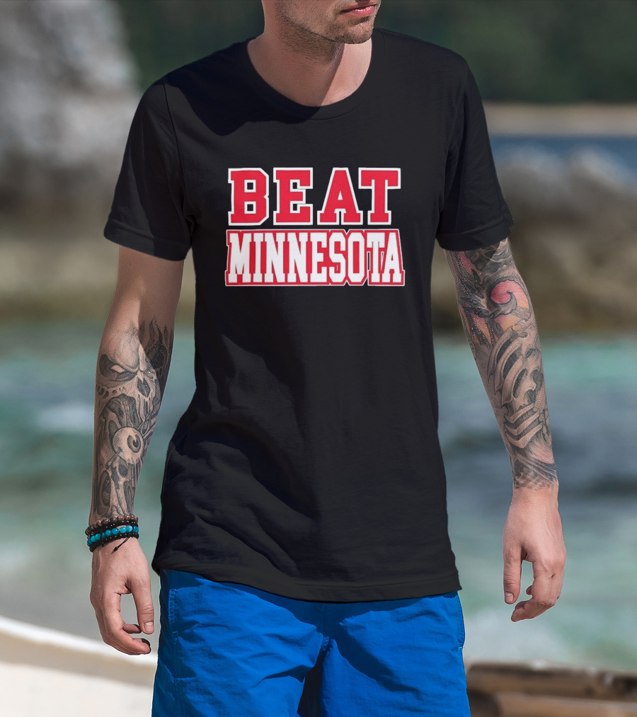 Beat Minnesota Football Rivalry Wisconsin Badgers Victory T-Shirt