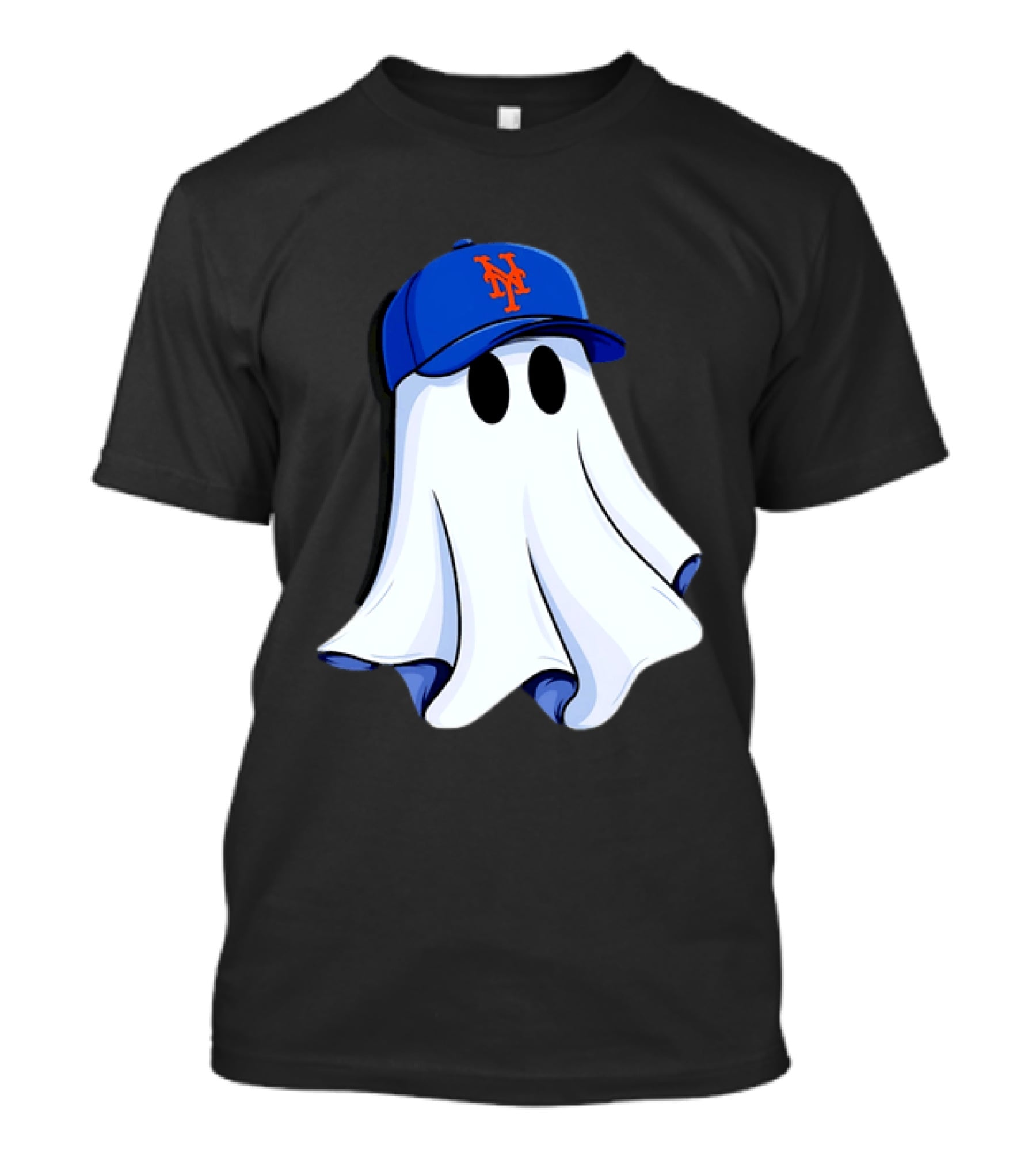 New York Mets MLB Ghost Baseball Halloween T-Shirt