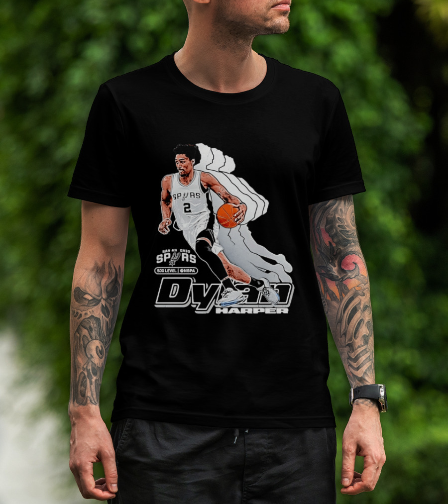Dylan Harper Number 2 San Antonio Spurs NBA 500 Level @NBPA T-Shirt