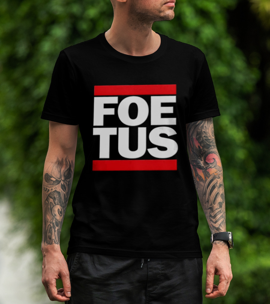 Foetus White Letters With Red Bars T-Shirt