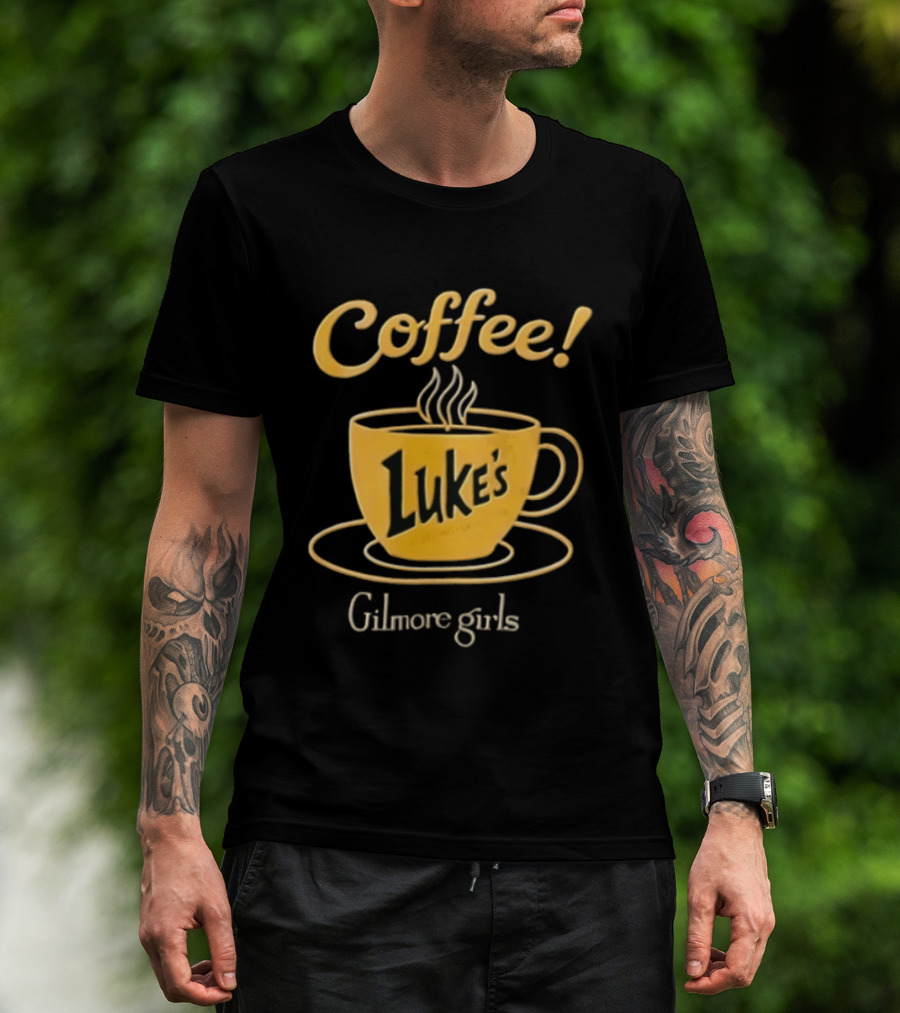 Gilmore Girls Luke's Coffee Yellow Cup Saucer Steam T-Shirt